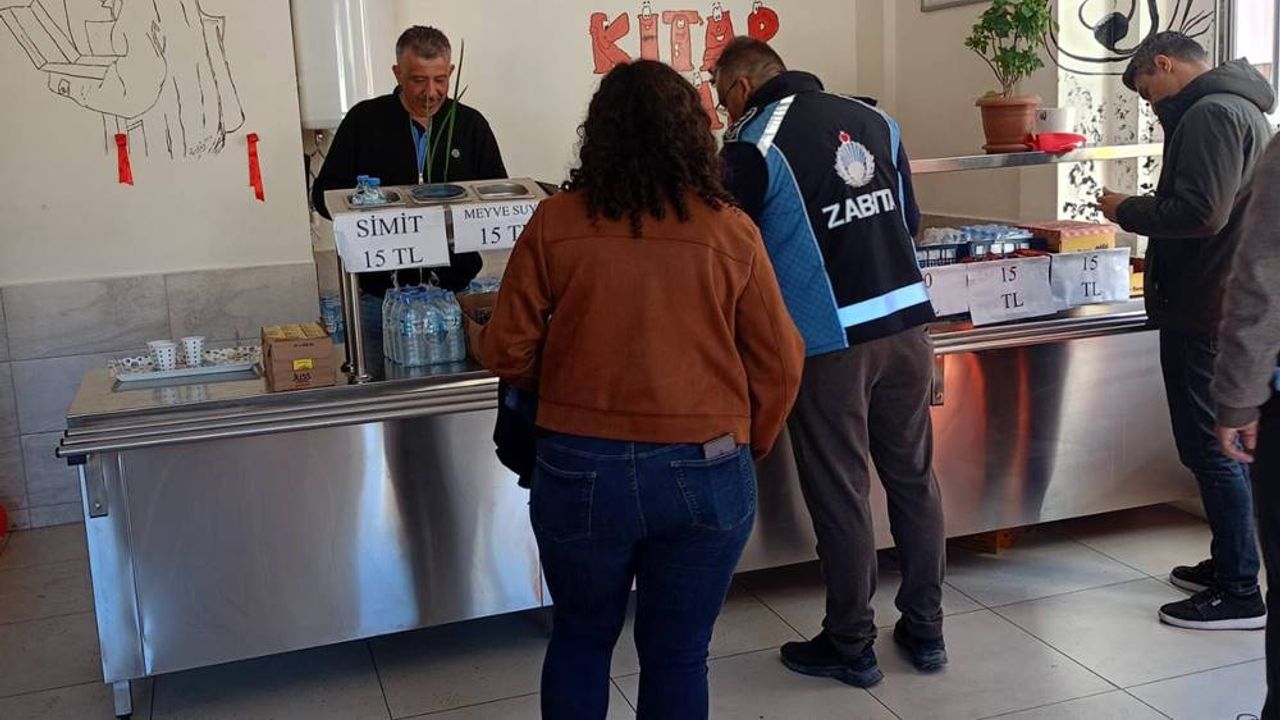 Zabıta ekiplerinden okul kantinlerinde titiz denetim