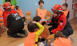Eskişehir'de miniklere arama kurtarma eğitimi okulda uygulamalı anlatıldı