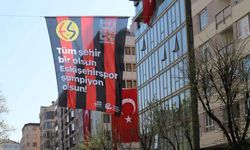 Eskişehir Büyükşehir Belediyesi şehri Eskişehirspor bayrakları ile donatıyor