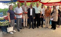 Çağlar Ölce ve Yıldıran Kılıç semt pazarında üreticilerin sorunlarını konuştu