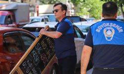 Eskişehir'de zabıtalar kaldırım işgaline karşı mücadele başlattı