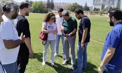 Eskişehir'in en çok kullanılan futbol sahasında çalışma