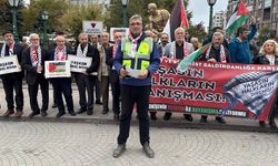 Eskişehir'de Filistin için açıklama: Emcet Saidoğlu'ndan Türkiye'ye çağrı