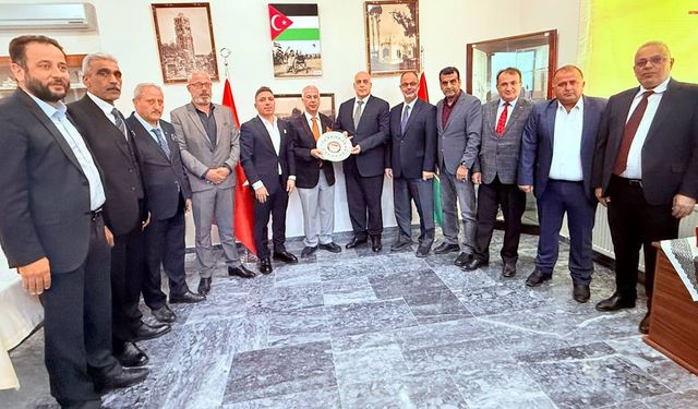 Eskişehir Dost Dernekler Federasyonu'ndan Nasri Abu Jaish ve Mustafa Destici'ye ziyaret