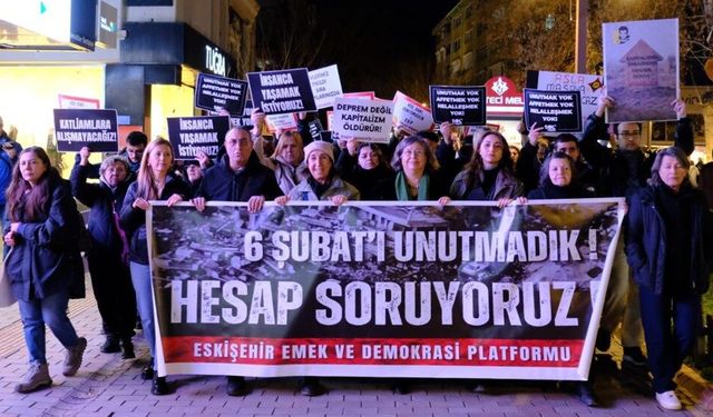 Eskişehir’de 6 Şubat yürüyüşünde sert açıklama: “Üç yıldır adalet sağlanmadı”