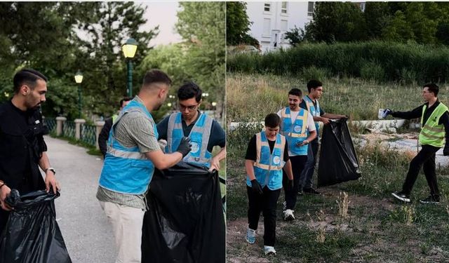 Kanlıkavak Parkı'nda çöp topladılar