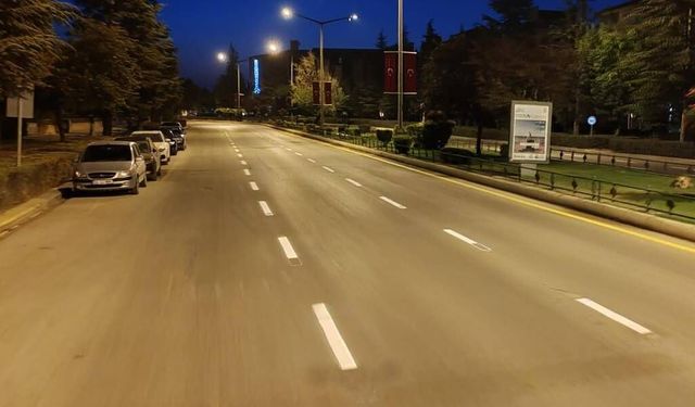 Eskişehir'de yol çizgileri yenileniyor; İşte çalışma yapılan yerler