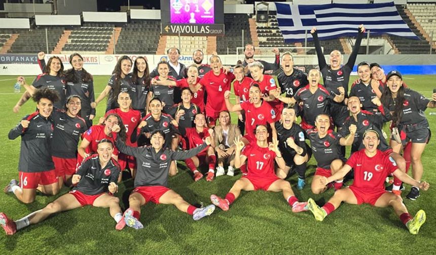 Yunanistan'da zafer: A Milli Kadın Futbol Takımı umutlarını Ekim’e taşıdı