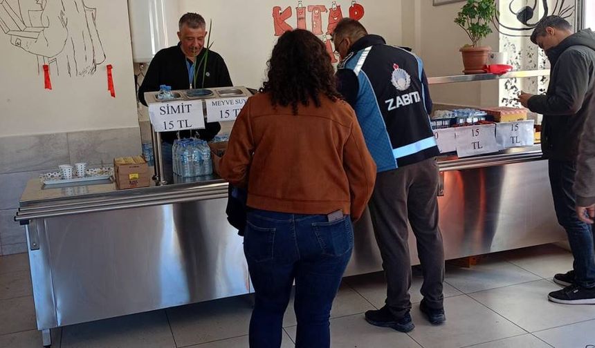 Zabıta ekiplerinden okul kantinlerinde titiz denetim
