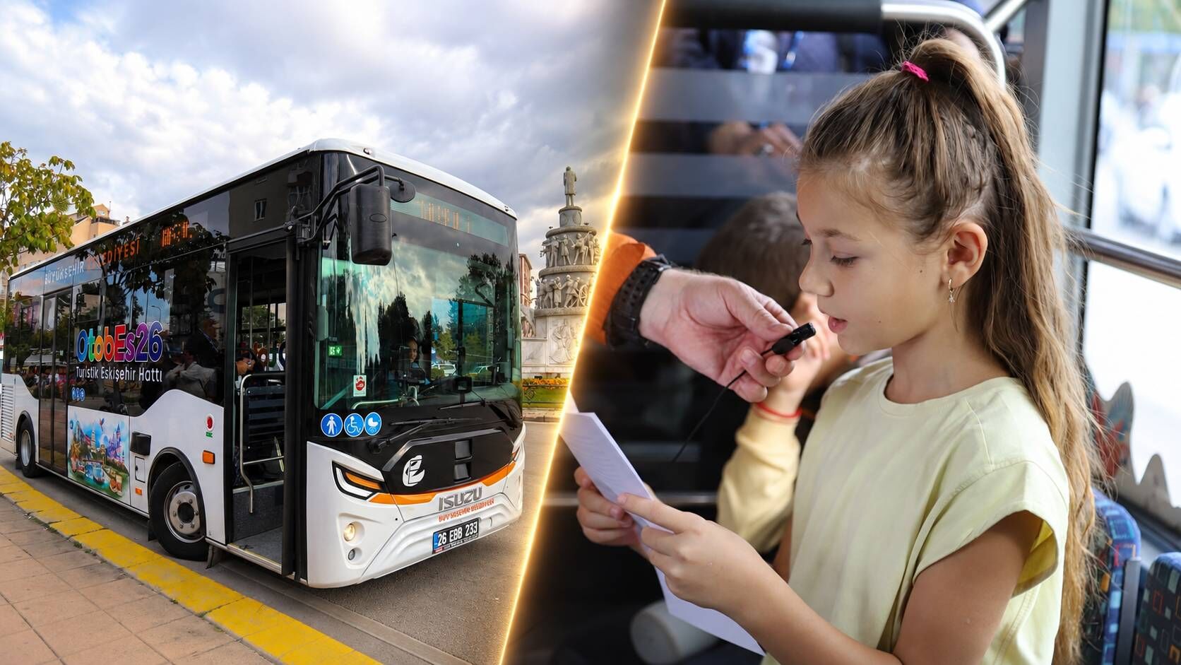 Gaziler ve çocuklardan Eskişehir’in tarihi noktalarına yolculuk